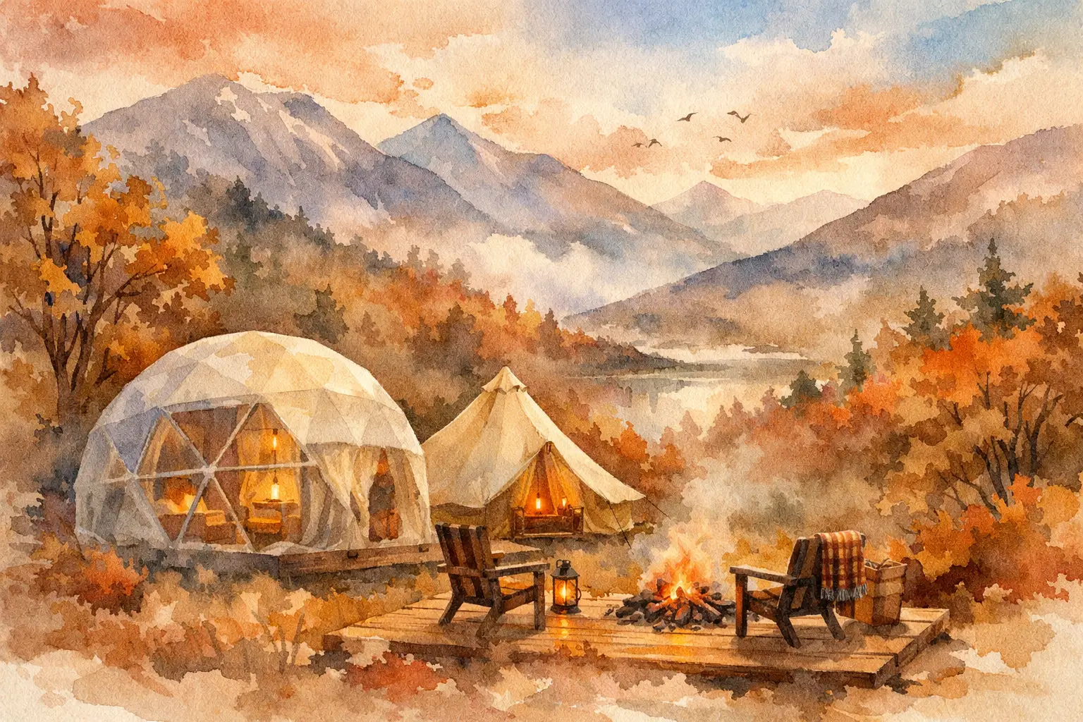 Czy glamping sprawdzi się jesienią w górach?