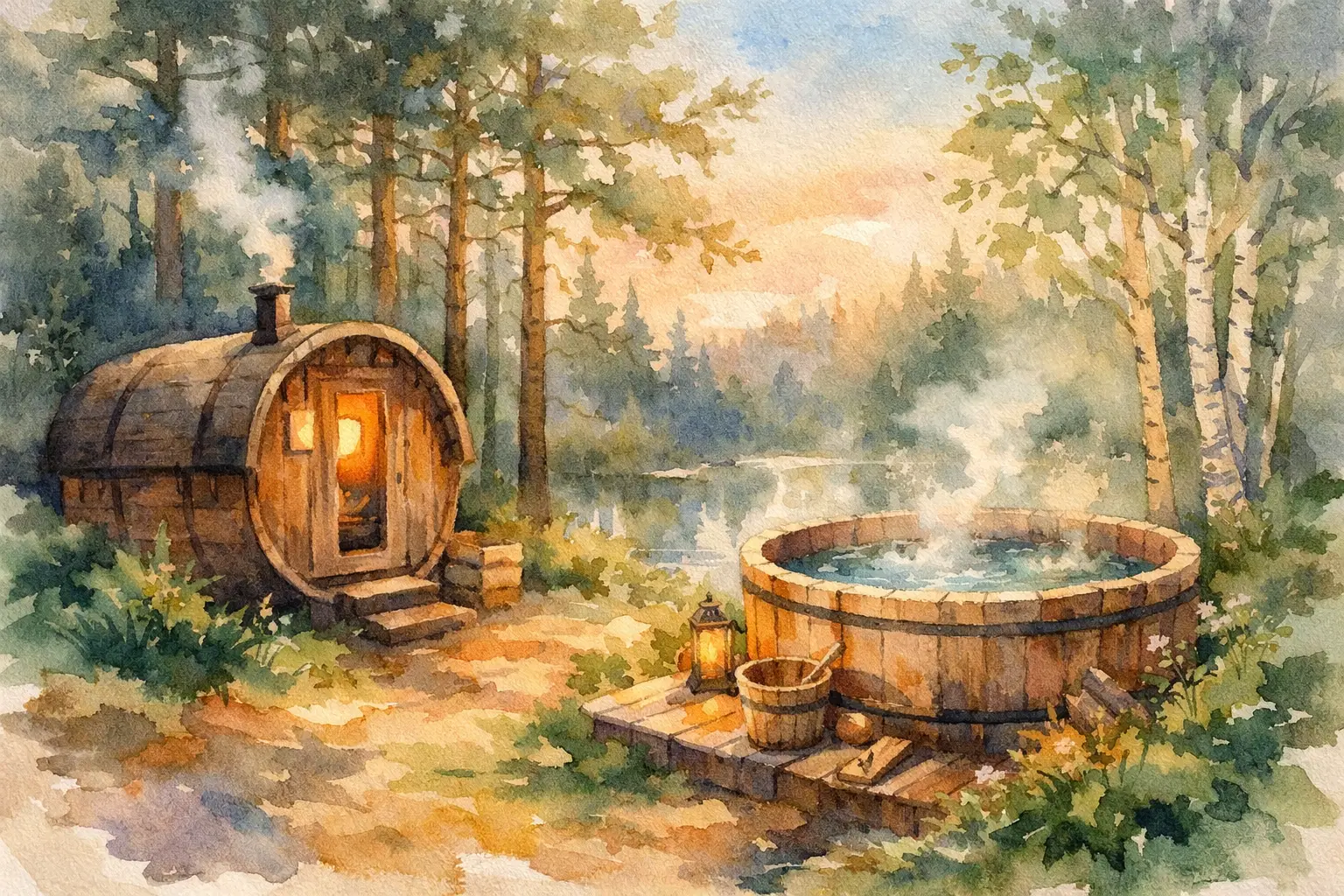 Sauna i balia w lesie - jak odpocząć naprawdę